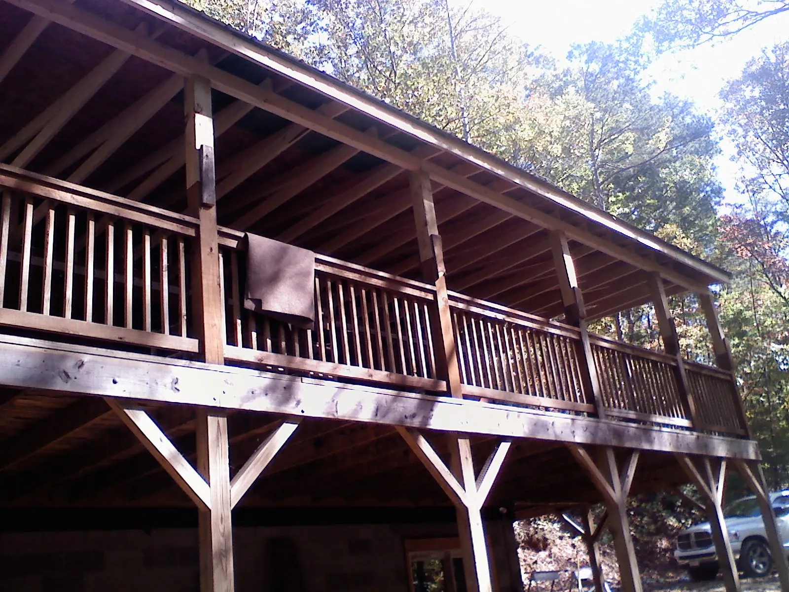 Timber framing under a new elevated porch and deck — Roof Leak Repair in South Bay by Roofing Brothers